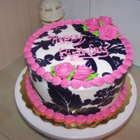 Edible Image Cake This is the birthday cake I made for myself... I got the ideal from manndots on Flicker... It's buttercream using sugarshack's...