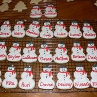 Snowmen Cookies These are my first decorated cookies! I used the NFSC recipe and Antonia's Icing. These were for my daughter's kindergarten class...