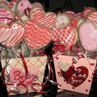 Valentine Cookie Bouquets Inspired by bakinccc! (Though I like hers WAY better than mine!) Penny's cookie recipe with royal icing and arranged in a pretty...