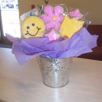 Girly Cookie Bouquet Made with my other cookie bouquet for another work birthday this weekend (Had to throw this one together as I didn't know it was her...