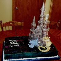 Wizard's Demise The dragon is made of gumpaste as are the wizard's clothes.