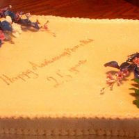 25 Years Together Full sheet iced in buttercream with airbrushed flowers.
