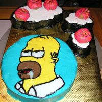 Homer Simpson Homer Simpson cake - made for my brother in law who loves the simpsons (especially Homer!!) Cake was based on the awesome Homer cake by...