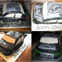 V8 Supercar Made for my fathers 50th, fondant covering and accents.