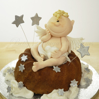 Angel Bundt Cake Classic bundt cake with gumpaste angel and stars. Thanks for looking!