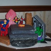 Super Hero Cake Front View This is the front view of the same cake