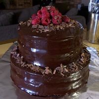 Dark Chocolate Raspberry OK, so this wasn't a "Groom's Cake" per se, but I thought it looked like it could be one :) I made this for my brother...