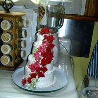 My First Wedding Tester Cake This is the tester cake for my son and his fiancee. Didn't come out perfect as you can see. It's a mini tiered 5in, 4in, 3in, 2in...