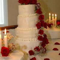 My Very First Wedding Cake For My Son absolutely not perfect, needless to say I was a nervous wreck, but everyone seemed to like it including the bride and groom. Amaretto...