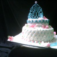 Whimsical Princess Cake this was a birthday cake for a family freinds baby that i babysitit was a gift from me to her even though she wont remember it[she turned...