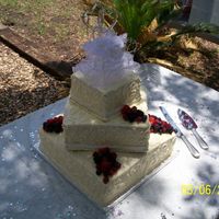 Offset Wedding Cake The first wedding cake I've done for someone other than family.