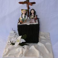 Kyliee.jpg Here is my latest cake. The bride wanted herself and future hubby in their Bridal gear wearing their back packs. They meet in Malaysia...