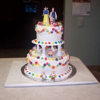 Wilton Class 3 Final Cake My granddaughters final cake, age 14.She let us do what ever we wanted to.