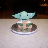 Yoda This is practice for my grandsons' up coming birthday.Needs work but not as bad as thought it would be.