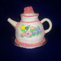 Tea Pot Ball cake pan fondant I was happy with it.Our first one.
