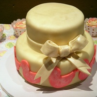 M's Baby Shower Butter cake with raspberry and chocolate ganache fillings.