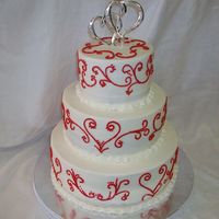 Beth's Wedding Cake My first wedding cake - 3 different cake flavors, all buttercream frosting