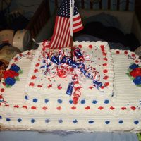Patriotic Cake patriotic cake for a flag dedication at hubby's work