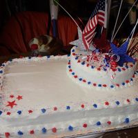 Patriotic Cake patriotic cake for a flag dedication at hubby's work