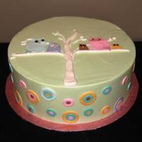 Owl Baby Shower Cake Client provided invitation for inspiration. I love the way this came out.