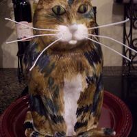 Cat I made this cake for my daughter's birthday. She loves cats so I decided I would make one just like her beloved! It's made from...