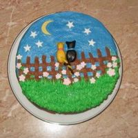 Sixth Anniversary Cake Thanks to Eight for the inspiration for this cake. I made this for DH for our anniversary. Chocolate cake with chocolate frosting...