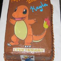 Pokemon Cake Granddaughter requested this pokemon character for her birthday cake. Put several small images around the sides. She was a happy camper. I...