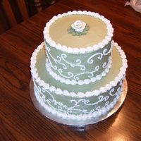 My Shower Cake This is my first attempt at a stacked cake, and I was crazy enough to attempt it for my own wedding shower! But I am a little bit of a...