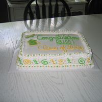 Graduation Cake For a family friend. Chocolate cake, chocolate mousse filling, Bettercreme frosting.