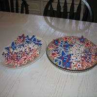4Th Of July Cookies Sugar cookies with buttercream frosting. I prefer royal for cookies, but didn't have meringue powder. They still turned out ok, but...