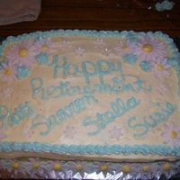 Daisy Retirement Cake Ok, I was having so many issues with my frosting, but I love my daisies!
