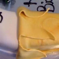 Banana Cake Banana cake I did for my hubby! He's obsessed with this talking banana on youtube, and I thought it would be funny to make a cake...