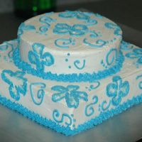 Last Minute Cake I was taking some dinner to some friends who had just had a baby and decided to take them a cake too. So here's what I came up with...