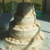 Shells And Waves This is a less fuzzy version of a cake I uploaded earlier (but have since deleted).Chocolate shells in different ivory shades; two-tone...