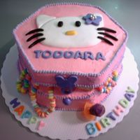 Hello Kitty Jewelry Box This cake was done all in buttercream w/ fondant Hello Kitty and lettering. It was heck transporting this cake!!! Must find a better way to...