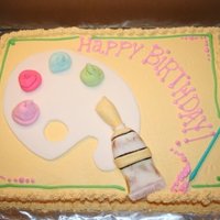 Artist's Paint Birthday Cake I made this cake for my twins 2nd birthday. We had the party at a children's museum and they were really into coloring at the time so...