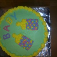 Baby Shower Chocolate inside with all buttercream frosting.