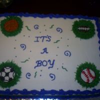 Boy Baby Shower Cake Sports theme baby shower cake