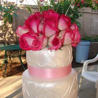 Tiffany Hearts Strawberry Cake with Fresh Strawberry Filling