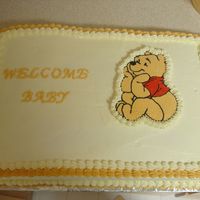 Winnie The Pooh Baby Shower Cake This is a picture of the cake for my cousin's baby shower this weekend. Winnie the Pooh is a BCT.