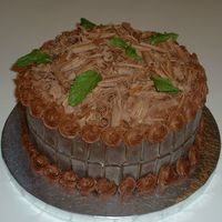 Chocolate Mint Birthday Cake My husbands co-worker wanted a cake for her birthday. She requested a cake with her FAVORITE candy on or in it...Andes Mints! She also...