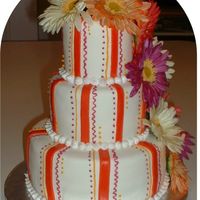 Flower Cake I made this cake for my dear friend's annual summer bash party. MMF, yellow cake with butter cream filling.