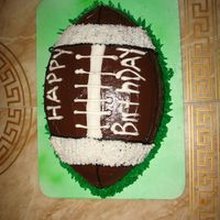 Football first time smoothing football cake!!!!!