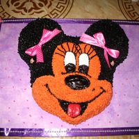 Minnie Mouse ok here goes another monnie mouse I actually have a customer who loves minnie mouse. I really like the ribbonsyellow cakes with bc, purple...