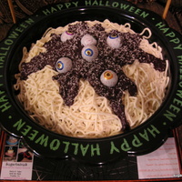 Spaghetti And Eyeballs my daughters elementary school had their annual fundraising carnival friday and i donated this. these cakes are so incredibly easy to do,...