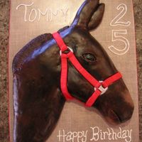 Mule Recreation client wanted cake to look exactly like one of their pet mules...charged her alot per slice, thinking it would be quite difficult, but...