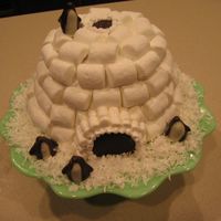 Penguin Cake This was my first home decorated cake ever. I did it for my son's second birthday I saw the idea in a magazine. the cake is a pound...