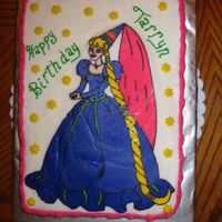 For A Little Girl All icing was bc. rapunzel was a frozen bc transfer, 1st time. timeconsuming but turned out great.