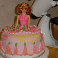 Doll Birthday Cake This cake was my first doll cake without using the doll mold pan.