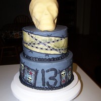 Skull Birthday Cake This was my son's birthday cake. He turned 13 so very rock-n-rock like. Plus his birthday is on Halloween so it work out great with...